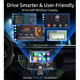 Wireless CarPlay Adapter for Apple,Mini iPhone Car Play Wireless Adapters,Convert Wired to Wireless Bluetooth Carplay Adapter,Auto Connect for iOS 10+&Cars from 2016 (USB,5.8GHz WiFi & Bluetooth 5.0)