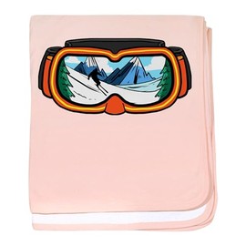 CafePress Skiier Skiing Goggles Mountain Winter Baby Blanket, Super Soft Newborn Swaddle