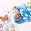 Abatare Summer Nail Art Stickers 5D Embossed Crab, Dolphin, Octopus