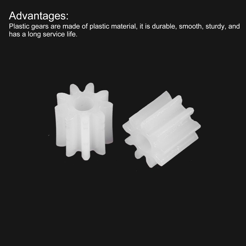 sourcing map 30 Pcs Plastic Gears 9 Teeth Plastic Motor