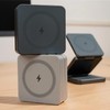 3 in 1 Magnetic Wireless Charger Foldable - Color: Gray