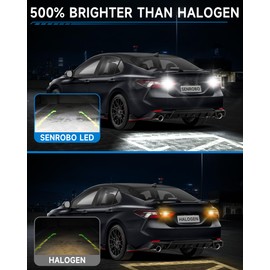 SENROBO 921 912 LED Reverse Light Bulb Fit for Toyota Camry 2000-2024, Super Bright T15 LED Bulb with Lens, 6000K Cool White Backup Lights Replacement, Pack of 2