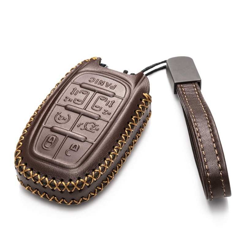 Vitodeco Genuine Leather Smart Key Fob Case Cover Protector with