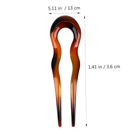 Healeved 2sets u Shaped Hair Forks for Women French Hair Pins Decorative Hair Sticks Long Hair Accessories Elegant and Fashionable 3pcs*2