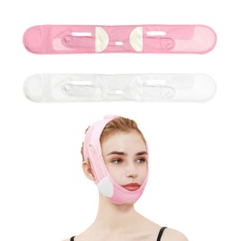 Pack of 2 Face Bandages, Face Lifting Bandages, Face Sleep Bandages, Soft, Breathable Face Bandages, Adjustable Face Bandages, Beauty and Skin Care Accessories