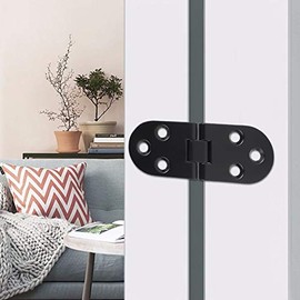 Bisagra De La Puerta, 4Pcs Aleación de zinc Bisagra de puerta negra Bisagra de mesa Bisagra abatible para accesorios de gabinete Kit de pasadores de bisagra de puerta