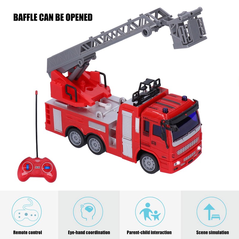 1:30 Fire Fighting Truck Model Remote Control Light Sound Simulation