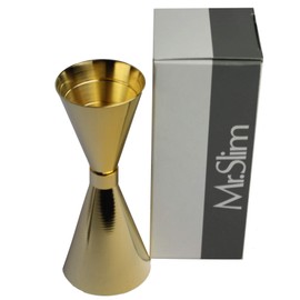 Mr Slim Jigger Cocktail Dispenser, Gold, 30-45 ml, Made in Japan (7 Colours and 3 Sizes Available)