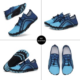 AILLOSA Zapatos de Agua para Hombres Mujeres, Zapatos de Playa Calzado de Verano al Aire Libre, Calcetines de Piel descalza, Secado rápido, para Playa, Piscina, Surf, con Orificios de Drenaje