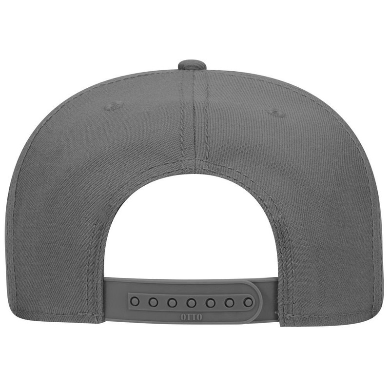 OTTO Cap with Flat Visor and Snapback, charcoal gray, Free