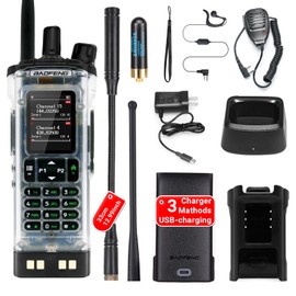 BAOFENG DM-32 DM32 10W DMR Ham 2 Way Radio GPS Matching Writing Frequency Satellite Positioning Type-C DM32(1PC) (Transparent)