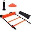 Speed Agility Train Kit, 19Ft Flat Ladder 10pcs Disc Cones