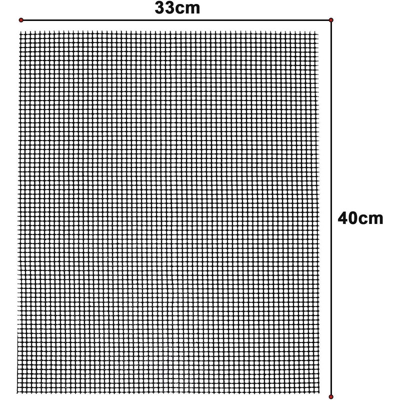 WholeFire BBQ Grill Mesh Mat Set, 3PCS Non-Stick Reusable Grill