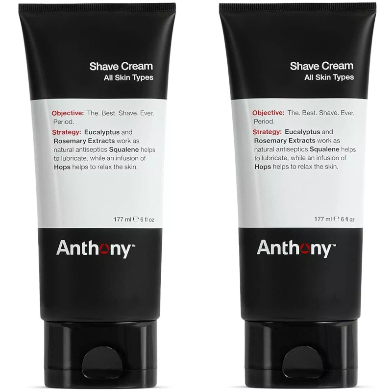 Anthony Shave Cream, 6 Fl Oz (Pack of 2)