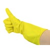 Romed Household Gloves Yellow 100% Natural Latex (Size: S, 12