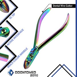 T/C - Alicates de corte de alambre duro con punta TC - Alicates de ortodoncia distal estándar para instrumentos dentales de acero inoxidable, insertos de carburo de tungsteno (color