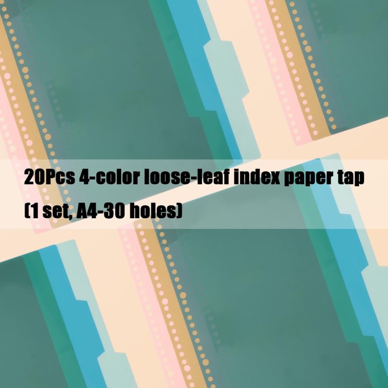 Index Sheet Divider Card Sheet a4 30 Holes Divider Labels