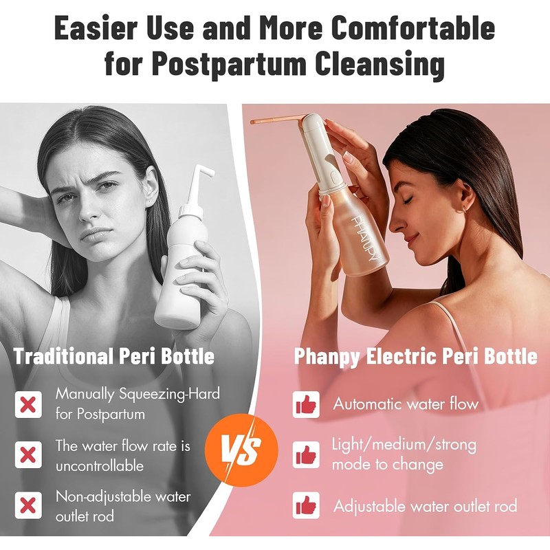 Phanpy Botella Peri Eléctrica Automática Para Cuidado Postparto, 3 Modos