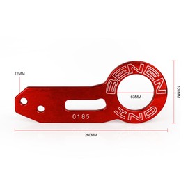 AULESSE JDM - Kit de gancho de remolque para coche universal de aluminio para coche, gancho de remolque trasero de aluminio