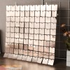 30pc Panel Decorativo 4d Shimmer Muro Fiesta Lentejuelas 30x30cm Champán