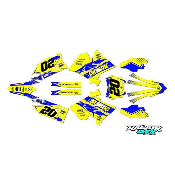Kalair GFX Graphics Kit for Suzuki RM125 (2001-2008) Polisport Restyle