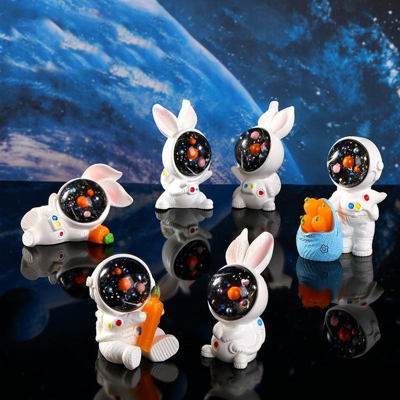 10 pcs Astronaut Object Astronaut Figurine Mini Rabbit Astronaut Rogat