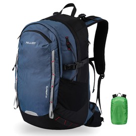 YSUJUAN 30L Hiking Daypack Waterproof Backpack for Women & Men Hiking Camping Outdoor Travel Day Backpack Pack with Rain Cove,Navy blue