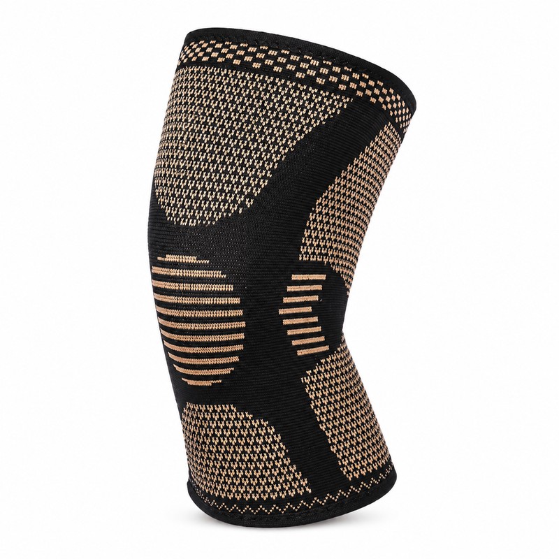 Copper Knee Compression Sleeve for Support – Lightweight Nylon Knee