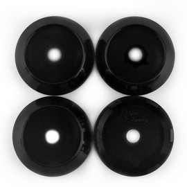 RhinoTuning 4 pcs Wheel Center Cap OD 68mm ID 61.5mm Hub Centre Caps 2.68in Wheel Hub Cap for XXR 005 550 551(Black)