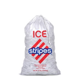 Hercules Inc. Ice Bags - Drawstring 10 lb - Cal's Stripes - 500 Bags