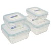 Glasslock 2 Rectangle and 2 Square Assorted Oven Safe Container