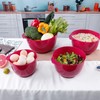 BoxedHome Mixing Bowl Set Plastic Salad Bowl Non-Slip Stackable Serving