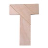 origin PZU400T Wooden T Shape Puzzle, 4 Piece Silhouette Puzzle,