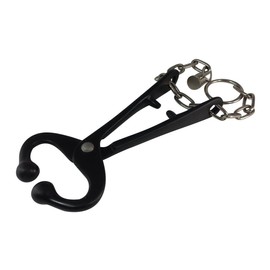 Diamond Cut Edge 7.5" Bull Cow Nose Lead with 13" Chain Show Cattle Steel Farm Ranch Veterinary
