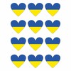 Pack of 12 Stickers Heart Ukraine Weatherproof and UV Protection