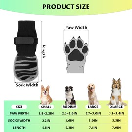 Velmoriah Dog Socks to Prevent Licking Paws, Non-Slip Dog Socks for Hardwood Floors, Comfortable Paw Protectors Dog Booties Shoes for Hot Pavement and Winter (M)