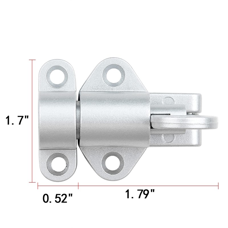 INIRET 2 Packs Self-Closing Latches，Silver Gray Spring Door Lock，Resilient Bolt