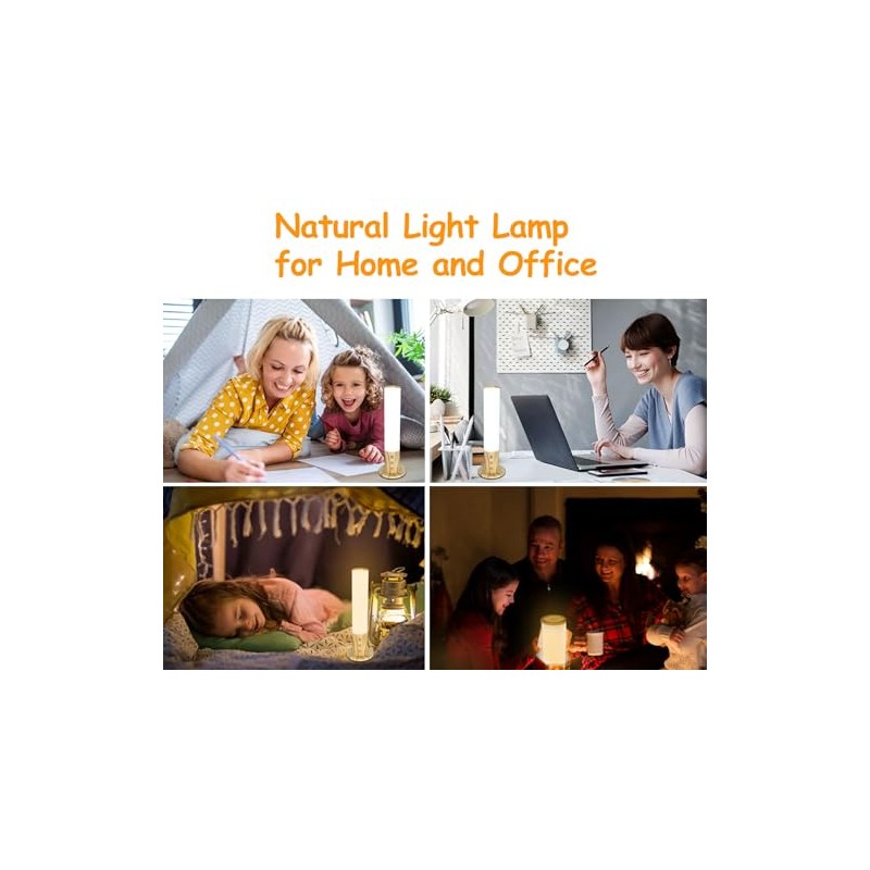 Light Therapy Lamp 10,000 Lux Happy Sunlight Lamps UV-Free with