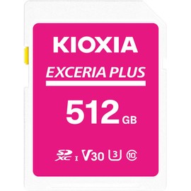 KIOXIA KLNPAE512G Former Toshiba Memory SD Card, 512 GB EXCERIA PLUS UHS-I U3 V30 Class 10 SDXC Maximum Read Speed 100 MB/s Maximum Write 90 MB/s Made in Japan