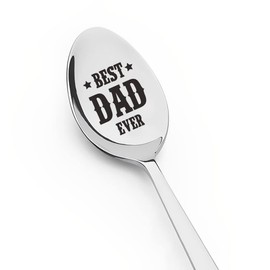 Best Dad Ever Spoon Gifts for Father's Daddy Tea Coffee Spoons for Dad Fathers Day Christmas Birthday Gifts from Daughter Son Daddy Gifts Spoon for New Dad Bonus Dad