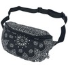 Urban Classics Unisex Bandana Print Hip Bag, Black, One Size