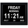 Day Date Time Clock for Seniors Elderly 3 Medication Reminders+