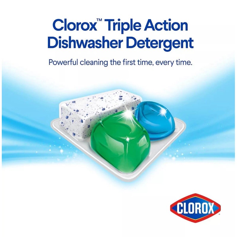 Clorox Triple Action Dishwashing Detergent Fresh Scent 43 Pacs Pods