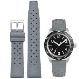 Nizonlaie FKM Rubber Watch Strap Tropical Style Quick Release Fluororubber Band 18mm 20mm 22mm Watch band Soft Breathable Durable Sporty FKM Rubber Universal Replacement Band Strap for Men Women