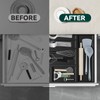 Lixple Bamboo Drawer Organizer, Narrow Silverware Organizer for Kitchen Drawer,