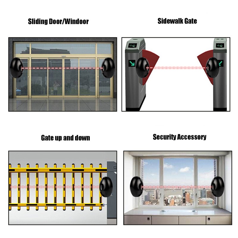 DC12V Infrared Photocell Beam Sensor Automatic Gate Door Garage Shutter