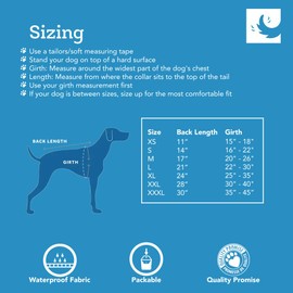 RC Pets Packable Rain Poncho, Dog Coat, X-Large, Raindrops