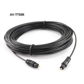 CablesOnline 50ft Fiber Optical Toslink to Toslink 2.2mm Digital Audio Slim Type Cable