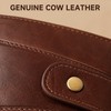 Men's Genuine Cow Leather RFID Wallet with Coin Pocket &