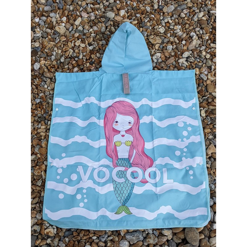 VOCOOL Hooded Poncho Microfiber Towel for 2-7 Years Old Children